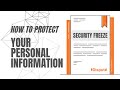 #1 Way To Protect Your Personal Information Online • Security Freeze