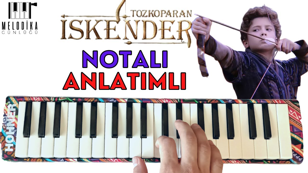 TOZKOPARAN İSKENDER 🏹  NOTALI ANLATIMLI  || Melodika Notaları