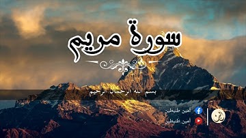سورة مريم | أوائل سورة مريم | القارئ أمـين طنيطـين