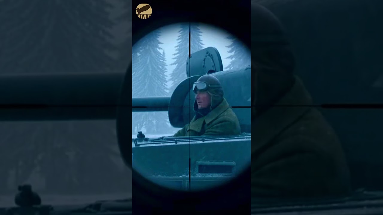 Sniper Takes Out Tank Officer as He Steps Out to Survey the Area. War Scene 