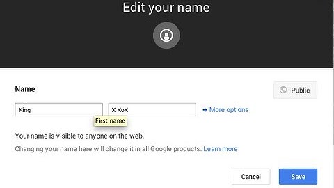 How to change Google (Plus) name!