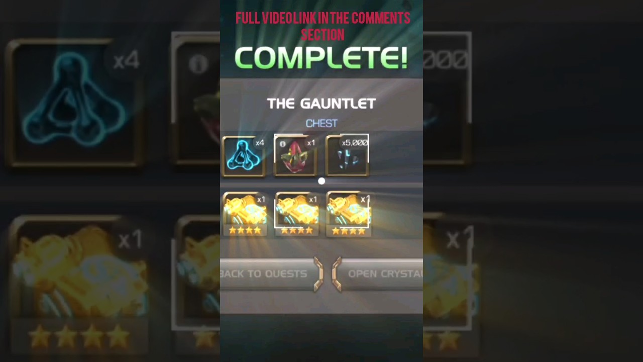 Grand master gauntlet opening 