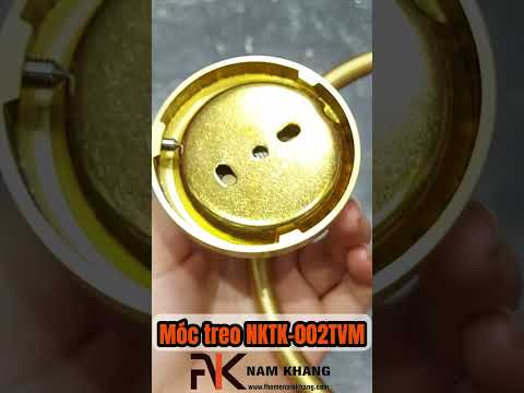 Treo Khăn Tr&ograve;n Bằng Đồng M&agrave;u V&agrave;ng Mờ NKTK-002TVM