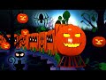 Halloween pumpkin train  halloween train cartoon by toy factory