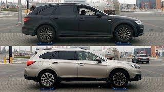 SLIP TEST - Audi A4 Allroad Quattro vs Subaru Outback S-AWD - @4x4.tests.on.rollers