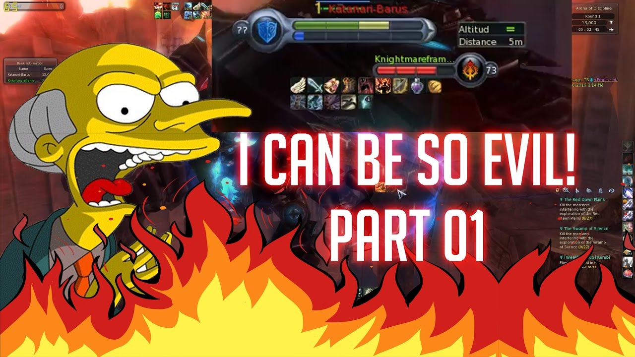 [Aion 5.1 AoD] Knightmareframe vs Katanari [I Can Be So EVIL Pt. 1] with PvE Gear