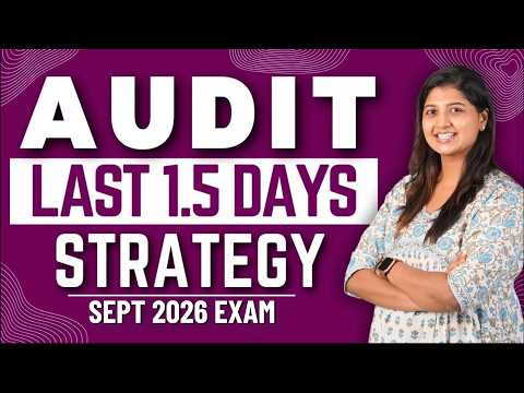AUDIT - LAST 1.5 days Strategy + Resources - CA INTER SEPT 2026 EXAMS