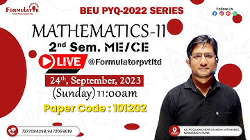BEU PYQ-2022 Series Mathematics-II 2nd Semester #mechanical #civil #beu #pyq