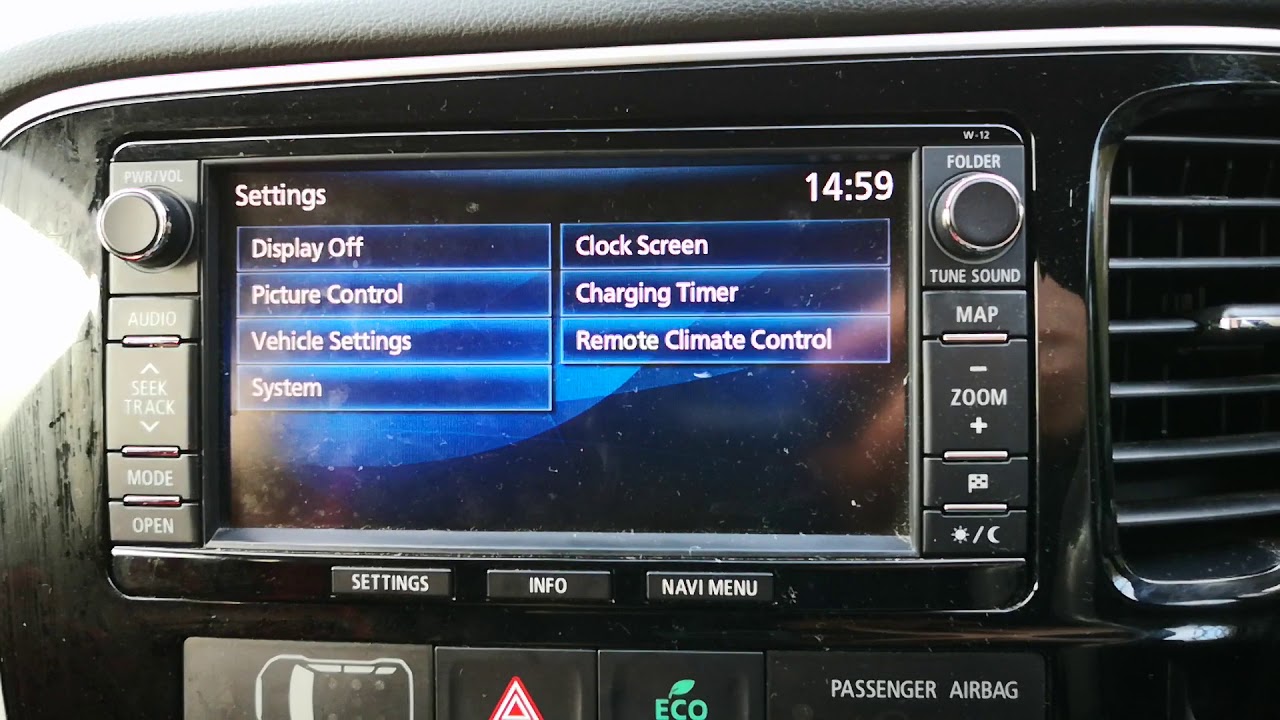 How to turn on folding door mirrors on mitsubishi outlander phev 2014