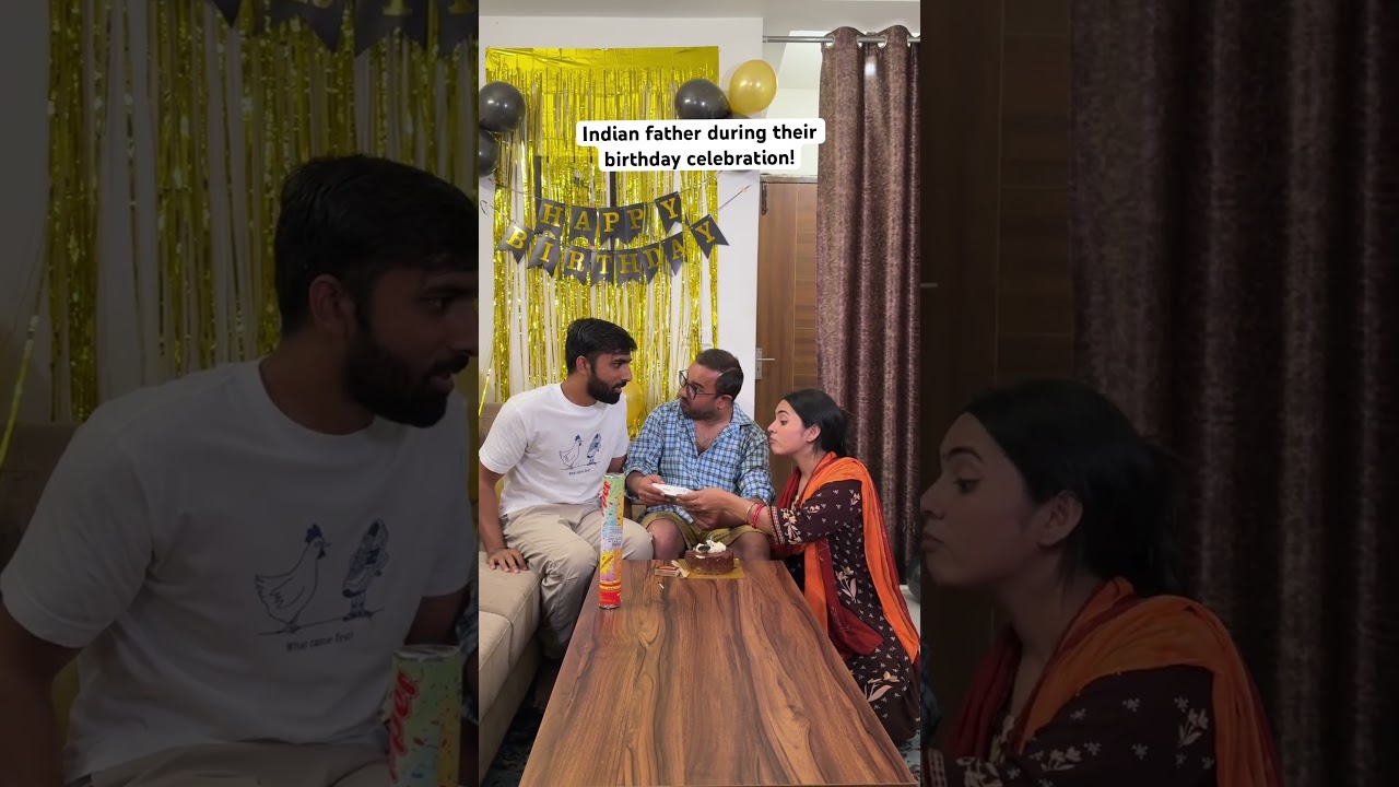 Indian father during their birthday celebration! Ft. 