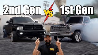 Cummins Burnout Showdown!!!! 1st Gen vs 2nd Gen!!!