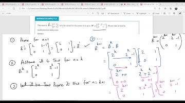 || Proof by Mathematical Induction/Matrices Product-Worked Example.||