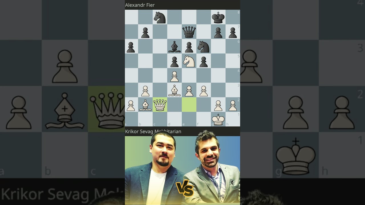 👉 ALEXANDR FIER VS KRIKOR MEKHITARIAN NO FLORIPA CHESS OPEN 2023 - #shorts  