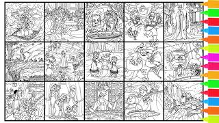 Coloring Disney Aladdin, Wreck-It Ralph, Brave, Frozen | Disney Princess Collection Coloring Pages Coloring Disney Aladdin, Wreck-It Ralph, Brave, Frozen | Disney Princess Collection Coloring Pages