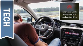 Emergency Assist im VW Passat im Test: Nothalteassistent für med. Notfall auf Autobahn & Landstraße