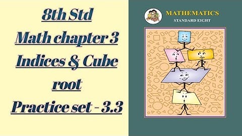 8th maths practice set -3.3  Chapter 3 Indices & Cube root #maths #dailymaths  #8thgrademath