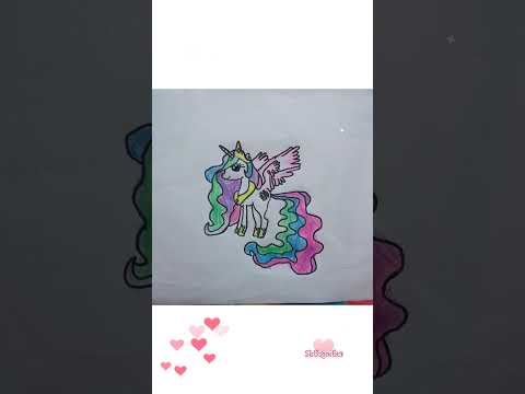 Riya's Pretty Unicorn drawing 😍🦄 | Princess Celestia ✨👑 | Riya's most prettiest ❤️