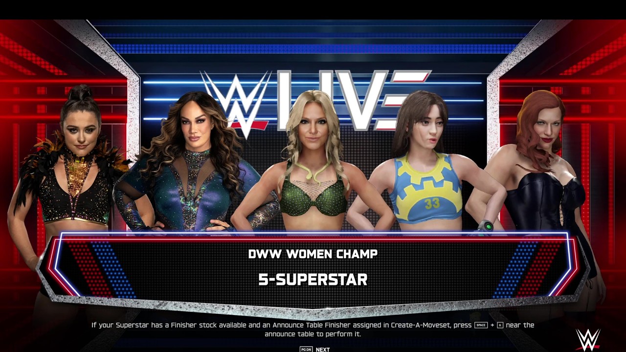 s2e06 DWW Womens Champ 5 way  Nia Jax, Lyra Valkria, Britney Spears, Lucy, Christina Hendricks