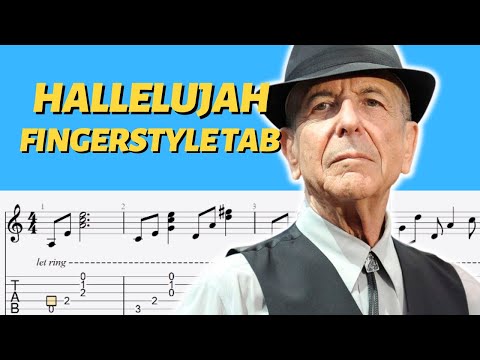 Hallelujah Fingerstyle Tab Bundle: Leonard Cohen - Full & Easy Versions (PDF and Guitar Pro)