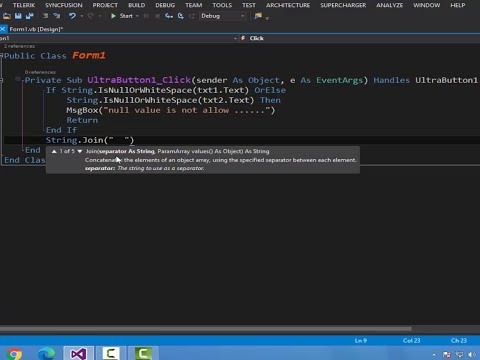 String.Join & String.Equals Methods From Class String in VB.Net