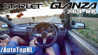 1997 Toyota Starlet Glanza 1.3 HUGE Turbo 264hp Test Drive by AutoTopNL