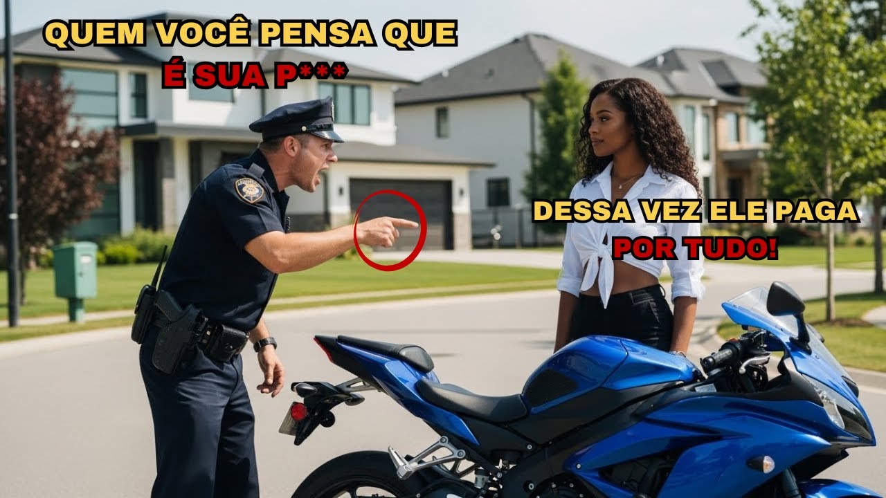 Policial apontou arma para uma mulher negra que andava de moto. Ele foi condenado à prisão na hora.