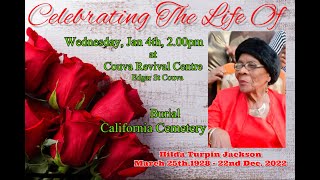 Service for the Late Hilda Turpin Jackson-  March 25th, 1928 - 22nd Dec. 2022