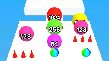 Ball Run 2048 Real Merge ! All Levels Gameplay (1564-1572) android,ios