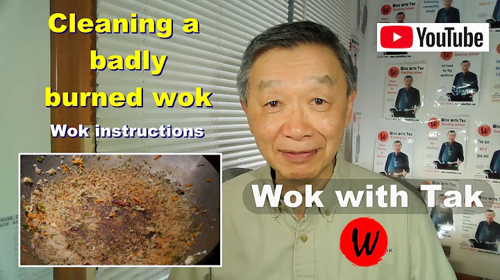 Cleaning a badly burned wok in 5 minutes.  Wok instructions