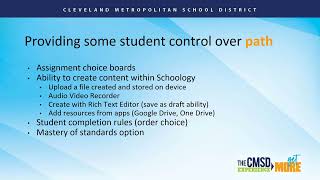 Blended Learning in Schoology