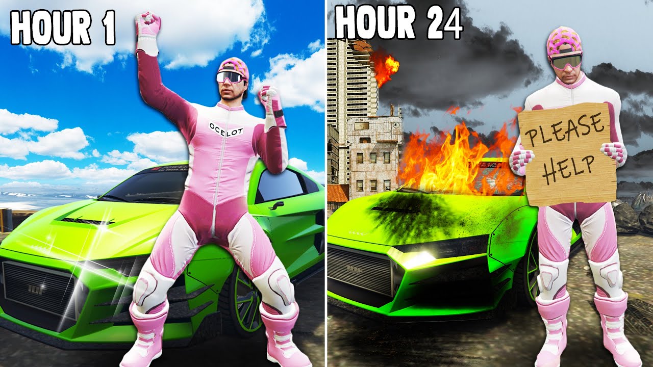 ⁣Surviving 24 Hours Using Only TikToks in GTA 5