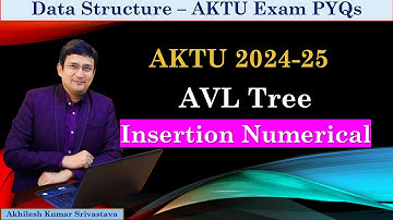 Data Structure PYQ || AVL Tree Insertion Numerical || AKTU 2024-25 Exam Question