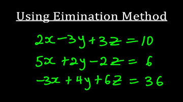 How to Solve SYSTEMS OF LINEAR EQUATIONS WITH 3 VARIABLES - Elimination Method