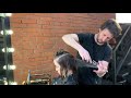 Женская стрижка на длинные волосы Каскад | Как подстричь челку | Максим Воробьев