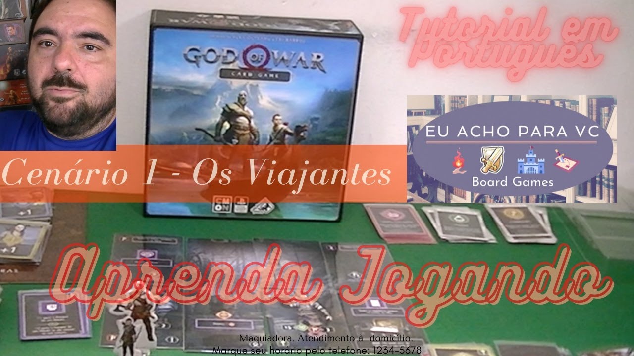 God of War- Card game- Tutorial em Português- Aprenda Jogando- Cenário 1 -  Os Viajantes Playstation 