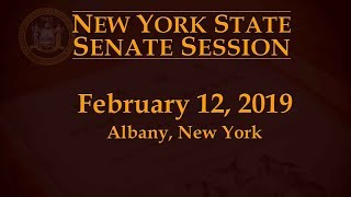 New York State Senate Session - 02/12/19