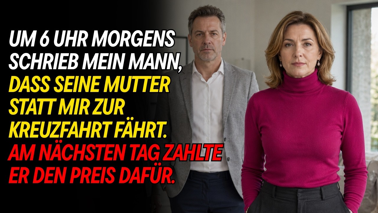 „Sei doch vernünftig, Karin“, sagte meine Schwiegermutter mit diesem mitleidigen Ton, während mein Mann Thorsten seelenruhig seinen Kaffee umrührte. „Meine Mutter braucht diese Erholung dringender...