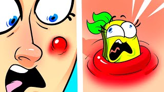 IF OBJECTS WERE ALIVE?! || Crazy and Awkwards Situations || Avocadoo Comics