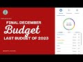 Final December Budget Report | Every Dollar | Bonus Time | 2023