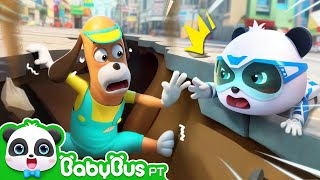 Segurança Durante Terremotos na Rua | Super Equipe de Resgate | Desenho Animado 🐼 por BabyBus screenshot 1