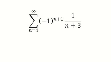 Evaluating the Series Sum from n=1 to infinity of (-1)^(n+1) 1/(n+3)