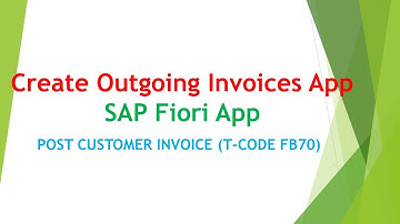 #Create Outgoing Invoices #FB70  #Customer Invoice #Fiori App
