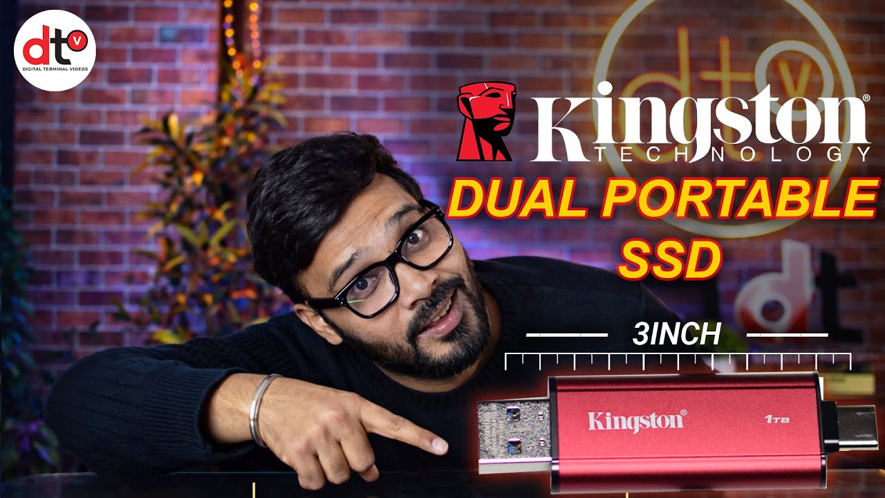 Портативный SSD-накопитель Kingston Dual 1 ТБ | Быстрый, компактный и надежный