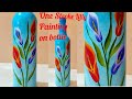 One Stroke painting Lilly on bottle/Malayalam Craft video/Bottle Art/Painted bottle craft
