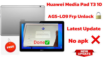 Huawei Media Pad T3 10 (AGS-L09) frp bypass & hard reset final solution ✔️