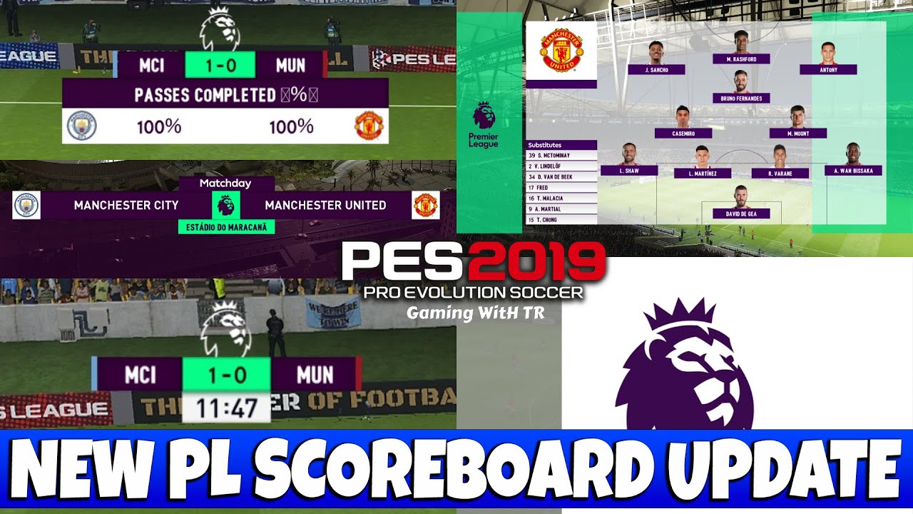PES 2019 NEW PREMIER LEAGUE SCOREBOARD UPDATE