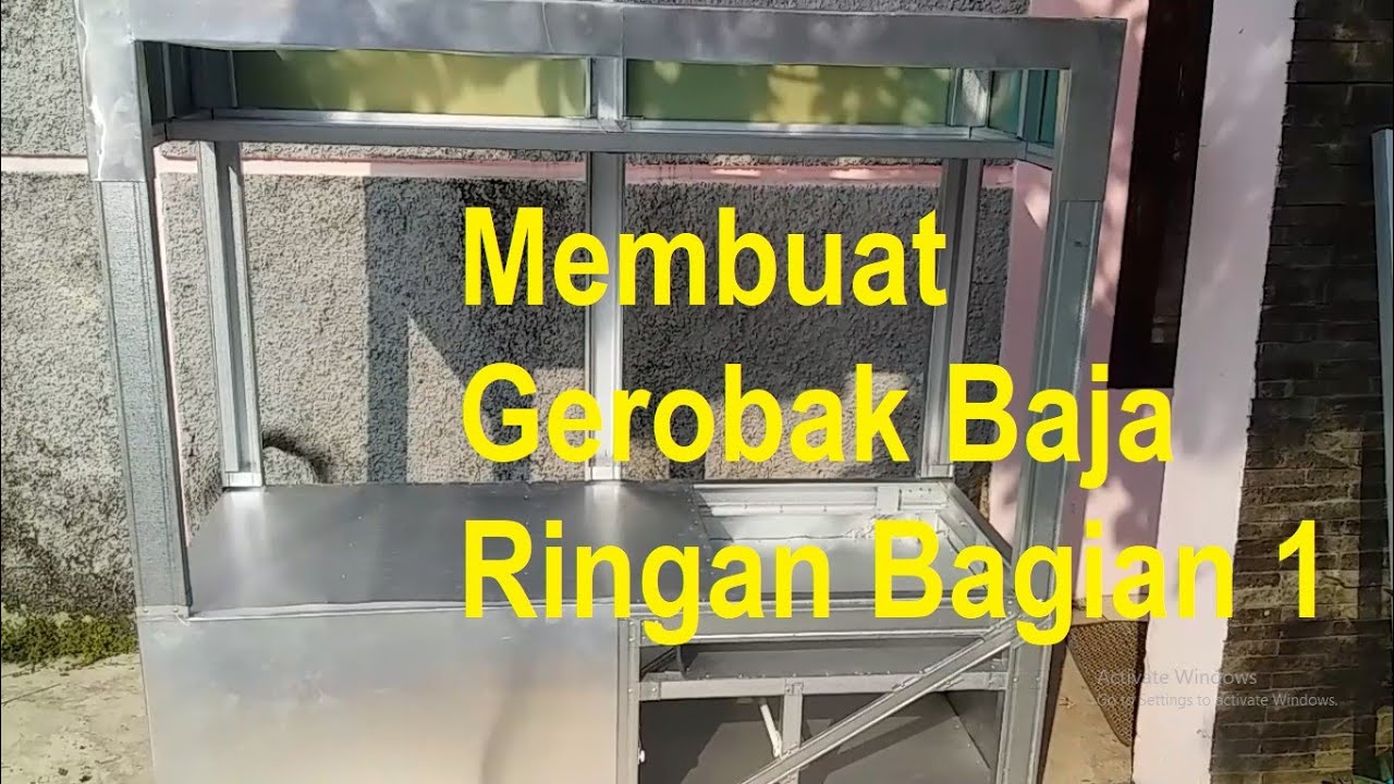 Membuat gerobak  rombong dorong baja  ringan  bagian 1 