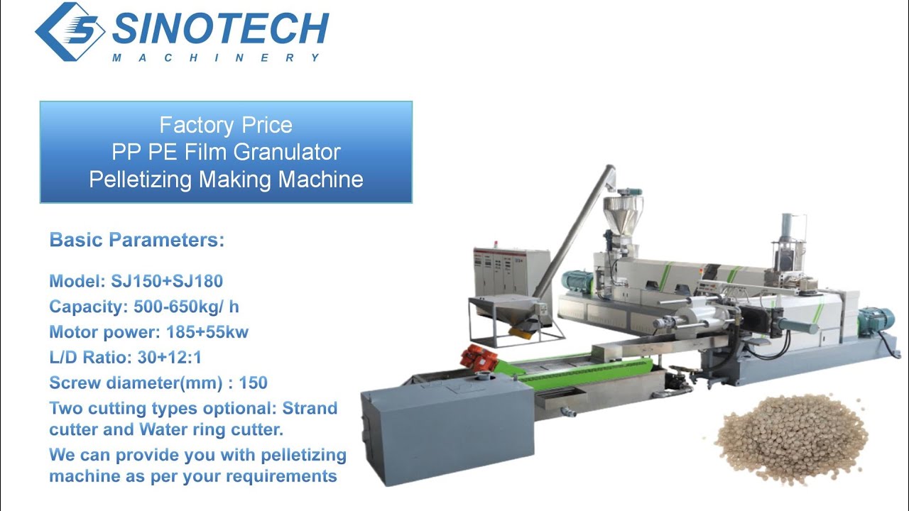PP PE Film Granulator Pelletizing Making Machine 