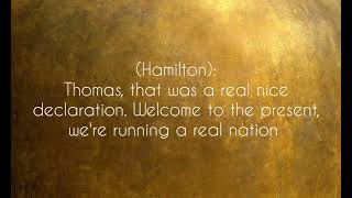 Cabinet Battle #1 - Hamilton (lyric video)