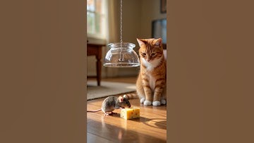 Shocking! 😱😱The cat sets a trap and waits in silence ！😱😱 #shorts #cat #trap #mouse #FunnyCat #cute